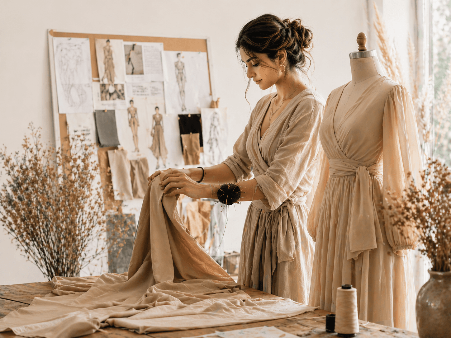 Smital Patel fashion designer at work